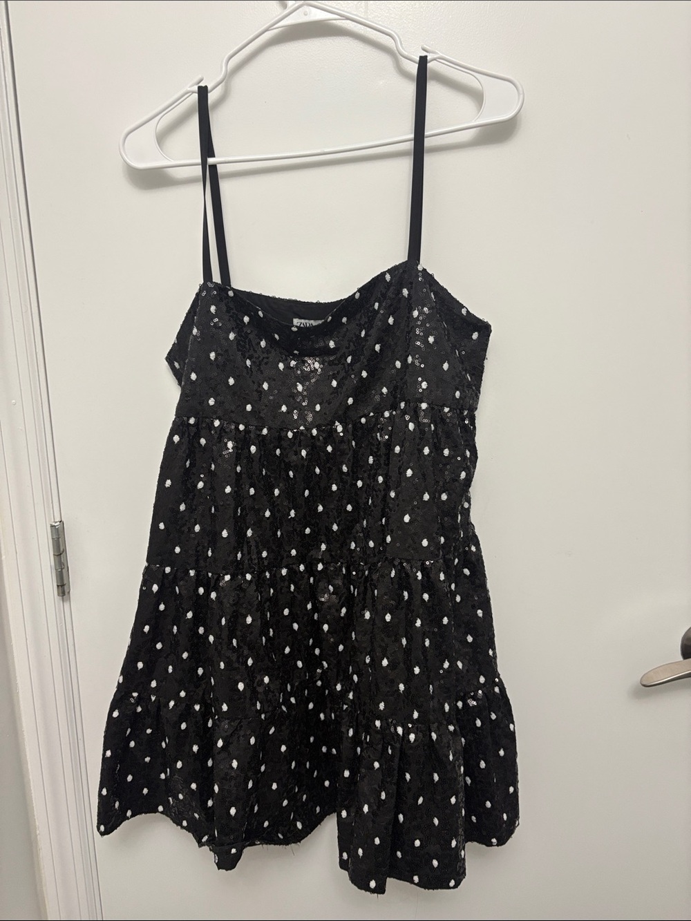 Zara Sequin Polka Dot Dress Size medium